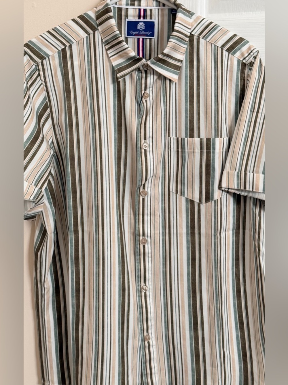 NWT English Laundry Multicolored Men’s L Short Sleeve Button Up Shirt MSRP $68